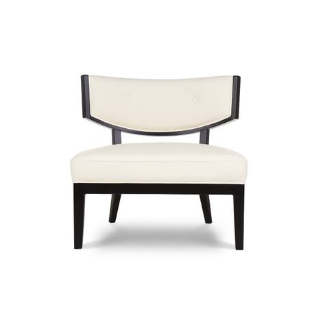 Poltrona Rosen A-550 Madera Cuero Blanco-2