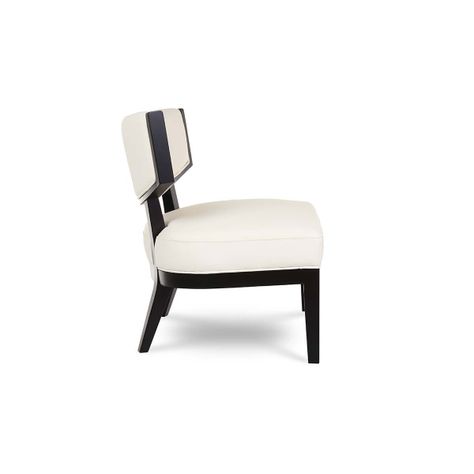 Poltrona Rosen A-550 Madera Cuero Blanco-3
