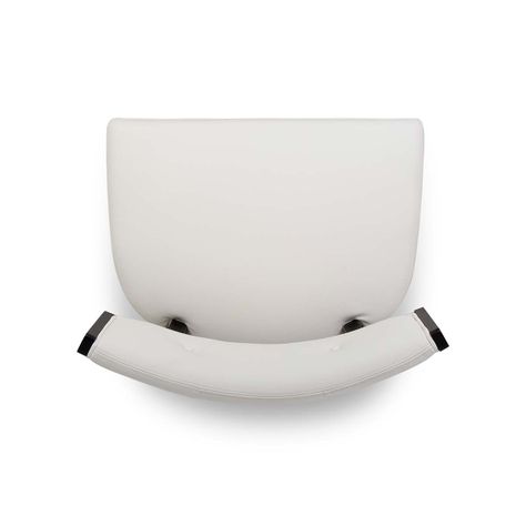 Poltrona Rosen A-550 Madera Cuero Blanco-4