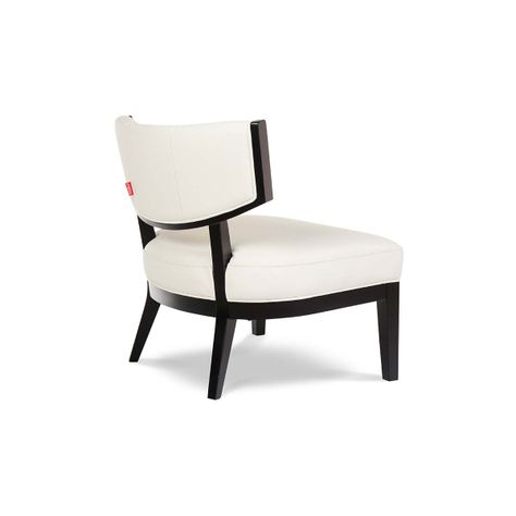 Poltrona Rosen A-550 Madera Cuero Blanco-5