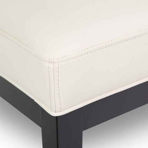 Poltrona Rosen A-550 Madera Cuero Blanco-7