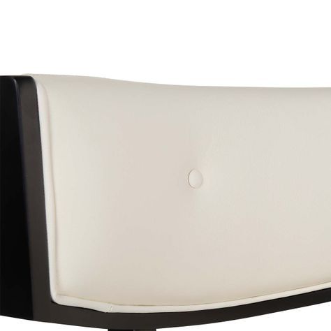 Poltrona Rosen A-550 Madera Cuero Blanco-8