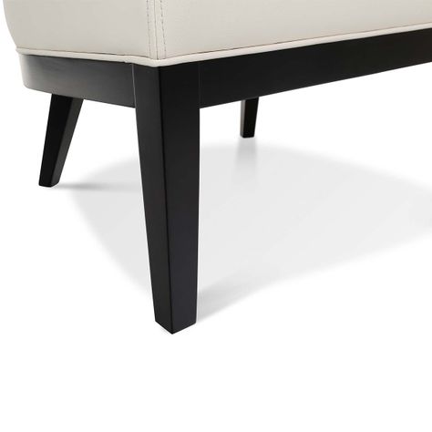 Poltrona Rosen A-550 Madera Cuero Blanco-9