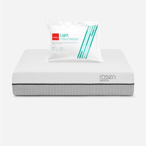 Colchón Pratta 1,5 Plazas 105x190 cm + Almohada Fibra Light-0