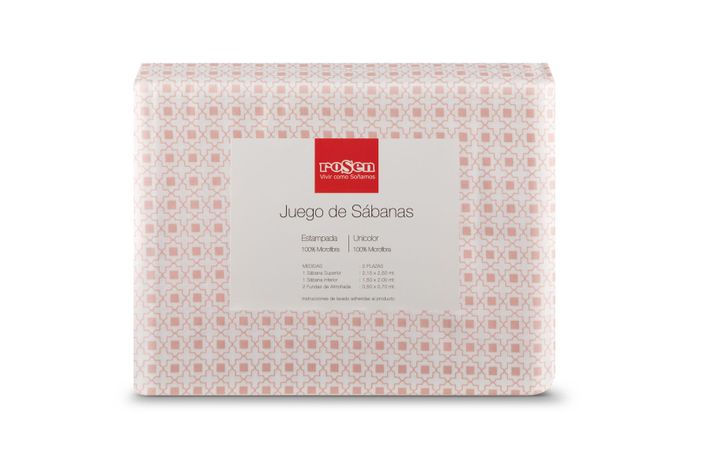 Sábana Rosen Microfibra Estampada Grace 2 Plazas-2