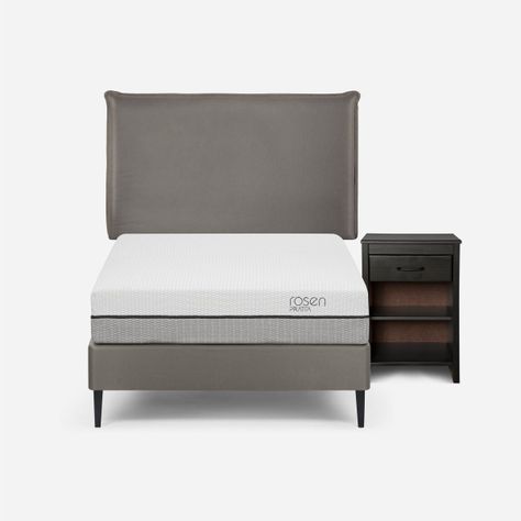 Cama Europea Pratta 1 Plaza Pata Acero + Muebles Maurice-0