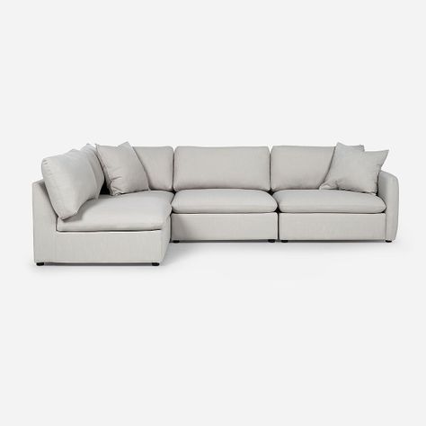 Sofá Seccional Rosen Zagreb Izquierdo Tela Beige-0