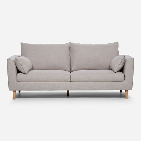 Sofá Rosen Cavour 3 Cuerpos Tela Beige-1