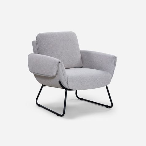 Poltrona Rosen Ross Tela Gris-0
