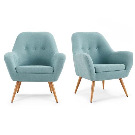Kit 2 Poltronas Rosen Bartolo Pata Metálica Tela Denim-0