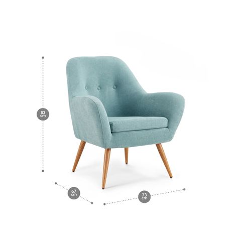 Kit 2 Poltronas Rosen Bartolo Pata Metálica Tela Denim-1