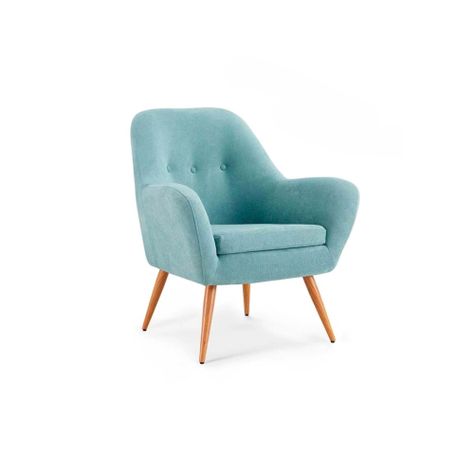 Kit 2 Poltronas Rosen Bartolo Pata Metálica Tela Denim-2