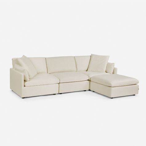 Sofá Seccional Rosen Georgia 4 piezas Tela Ivory-0