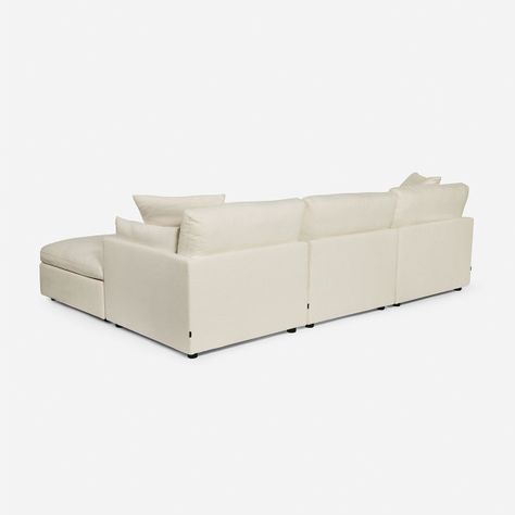 Sofá Seccional Rosen Georgia 4 piezas Tela Ivory-4