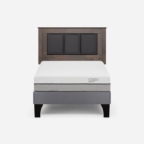 Cama Europea Pratta 1,5 Plazas Pata Madera + Respaldo Rachel-0