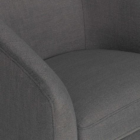 Poltrona Rosen Giratoria Bourton Tela Gris-3