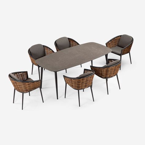 Juego Comedor de Terraza Rosen Namua 6 Personas-0