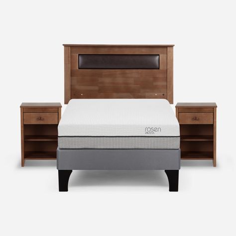 Cama Europea Rosen Pratta P. Madera Full + Muebles Ferrara-0