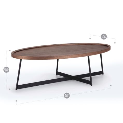 Mesa de Centro Rosen Liberty 120 x 70 cm Nogal-1