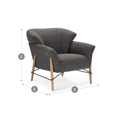 Poltrona Rosen Milligan Tela Gris-1