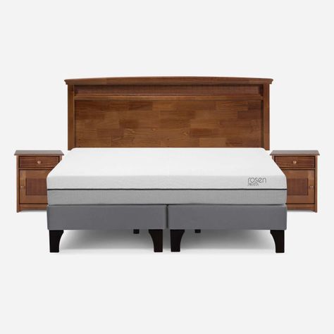Cama Pratta King Pata Madera + Muebles Veneto-0