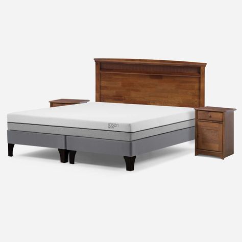 Cama Pratta King Pata Madera + Muebles Veneto-1
