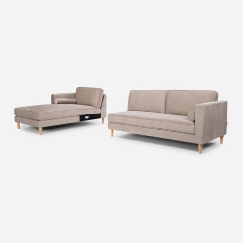 Sofá Seccional Rosen Harbord II Izquierdo Tela Beige-5