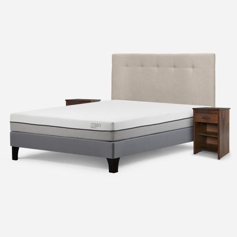 Cama Pratta 2 Plazas BN +Respaldo New Bennet+Velador Maurice-1