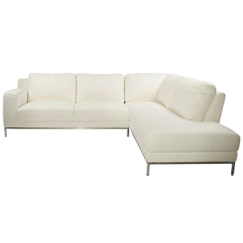 Sofá Seccional Rosen Kris Derecho Cuero Ivory-2