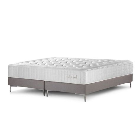 Box Spring Rosen Pearl Super King 200 X 200 Cm Base Gris-0
