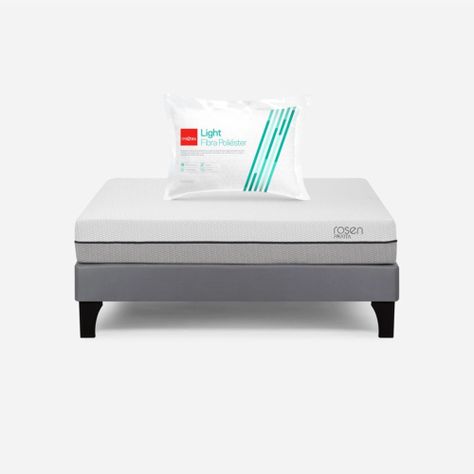 Cama Europea Pratta Full 135x200 cm + Almohada Fibra Light-0