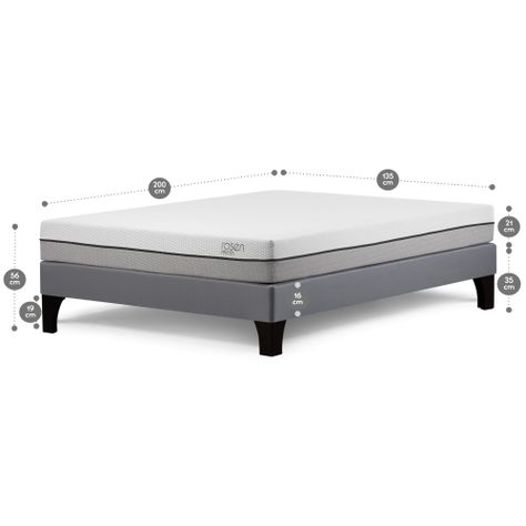 Cama Europea Pratta Full 135x200 cm + Almohada Fibra Light-1