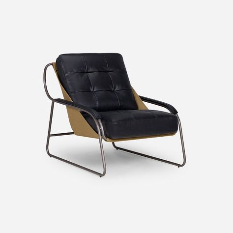 Poltrona Rosen Montok Cuero Negro-0