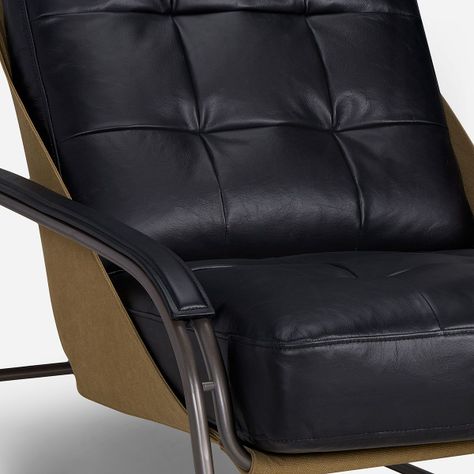 Poltrona Rosen Montok Cuero Negro-3