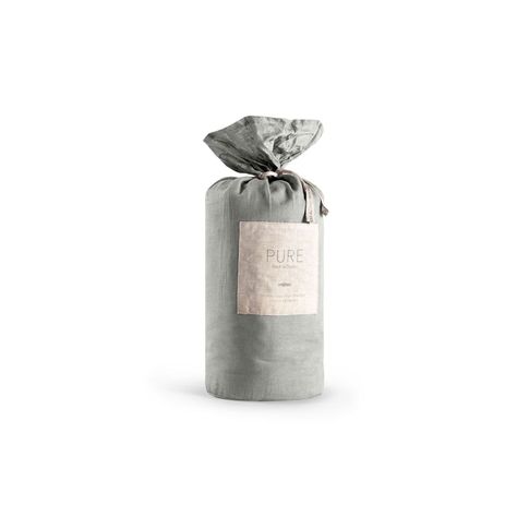 Funda Plumón Rosen Lino-Algodón Pure Liso 2 Plazas Topo-3