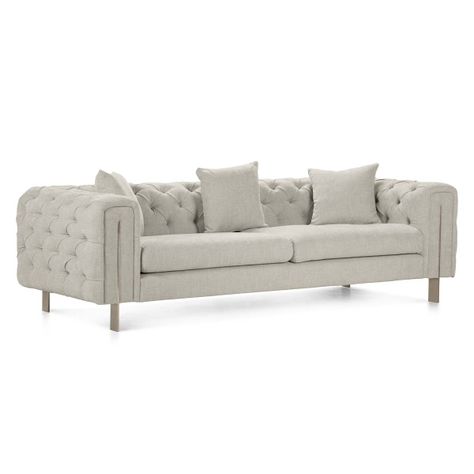 Sofá Rosen Allerton 3,5 Cuerpos Tela Blanco-2