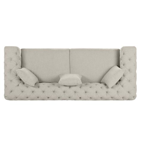 Sofá Rosen Allerton 3,5 Cuerpos Tela Blanco-4