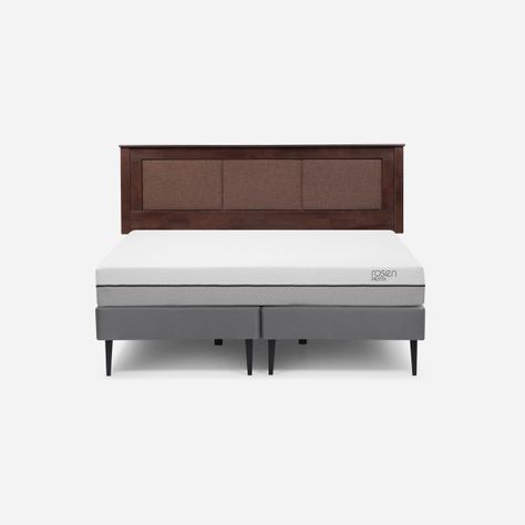 Cama Europea Pratta King Pata Acero BD + Respaldo Rachel-0