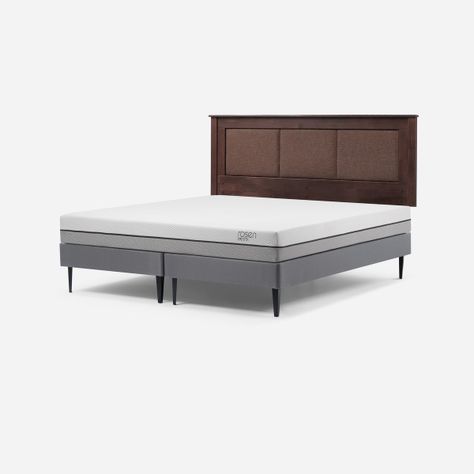 Cama Europea Pratta King Pata Acero BD + Respaldo Rachel-1