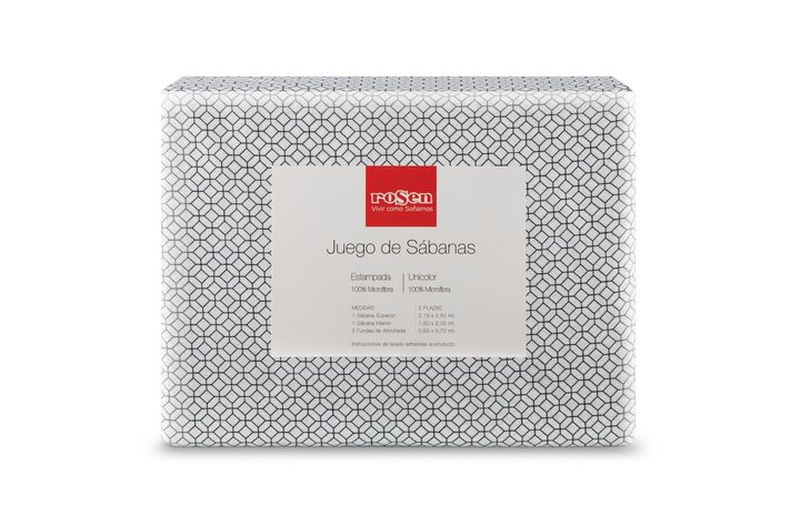 Sábana Rosen Microfibra Estampada Fred 1,5 Plazas-2