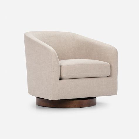 Poltrona Rosen Giratoria Bourton Tela Beige-0
