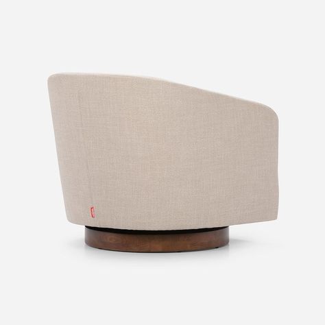 Poltrona Rosen Giratoria Bourton Tela Beige-3
