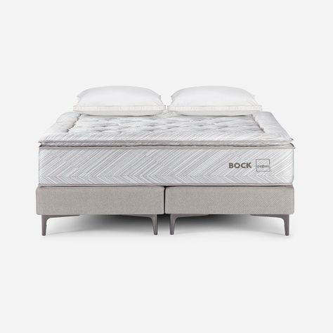 Cama Europea Bock 2 Plazas+Almohada Microfibra Copper Health-0