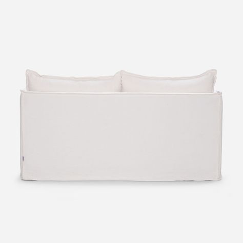 Sofá Rosen Rona 2 Cuerpos Tela Blanco Crudo-3