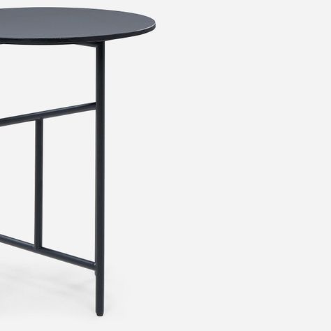 Mesa Lateral Rosen Delfi Circular 45 x 55 cm Negro-2