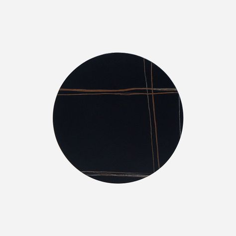 Mesa Lateral Rosen Delfi Circular 45 x 55 cm Negro-3