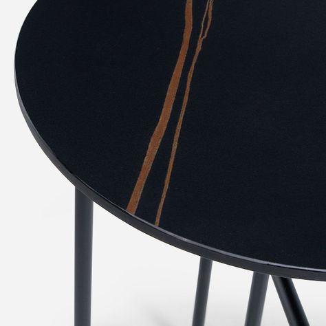 Mesa Lateral Rosen Delfi Circular 45 x 55 cm Negro-4