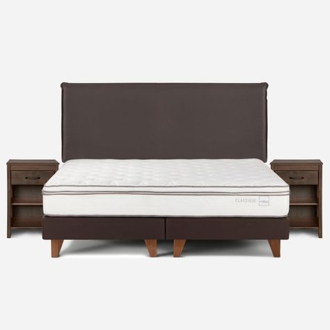 Cama Europea Rosen Classique+ 2 Plazas + Muebles Maurice-0