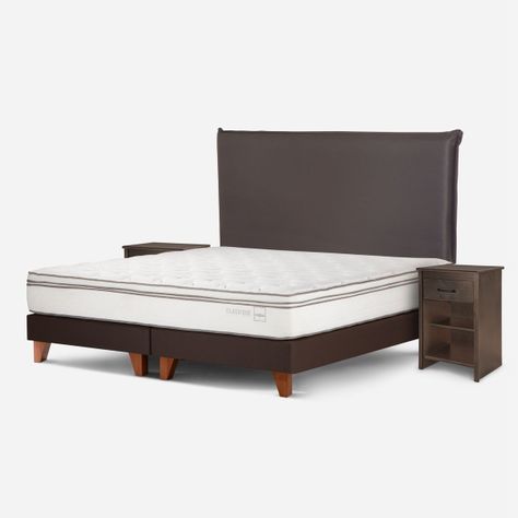 Cama Europea Rosen Classique+ 2 Plazas + Muebles Maurice-1