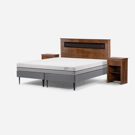 Cama Europea Pratta King Pata Acero Base D. +Muebles Ferrara-1